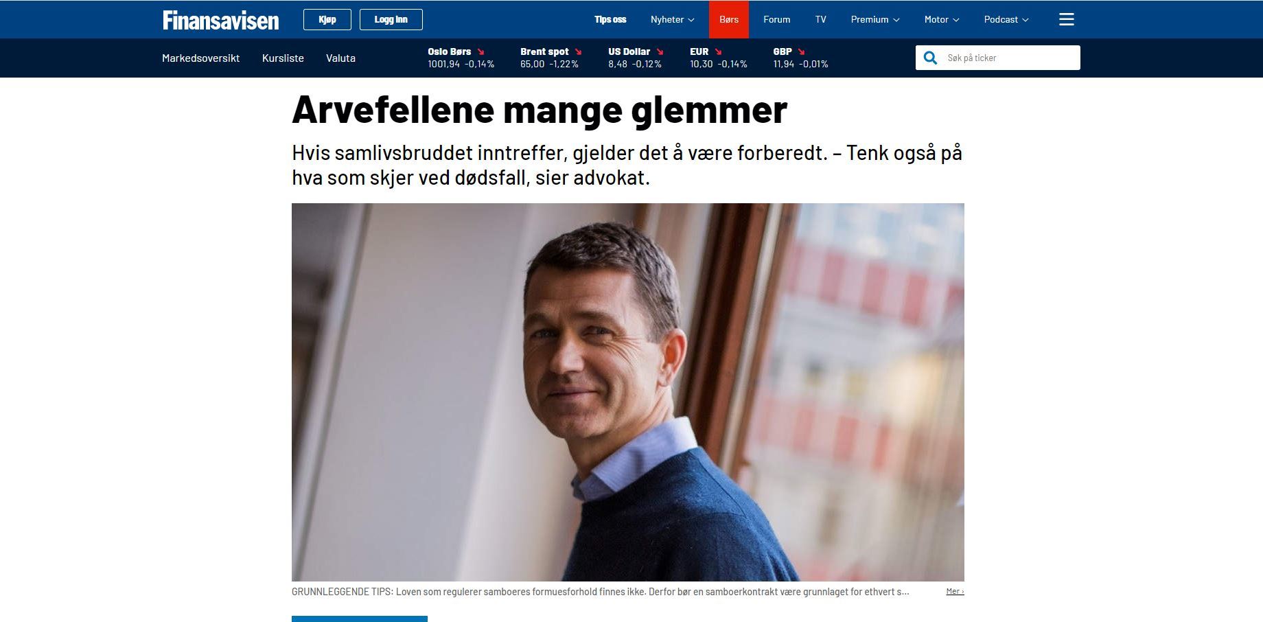 Skjermbilde arvefellene